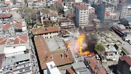 Kumkapı'da İstanbul Emniyet Müdürlüğü'ne ait depoda yangın