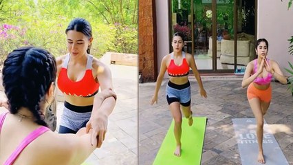 Sara Ali Khan Jahnvi Kapoor का साथ में  WORKOUT VIDEO VIRAL | Boldsky