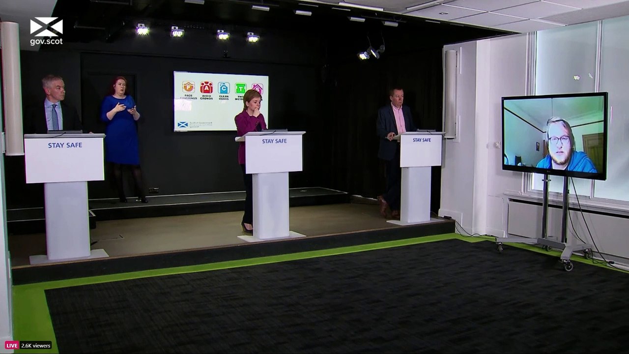 Scotsman's Conor Matchett asks Nicola Sturegon if Scotland should wait to be vaccinated before easing lockdown