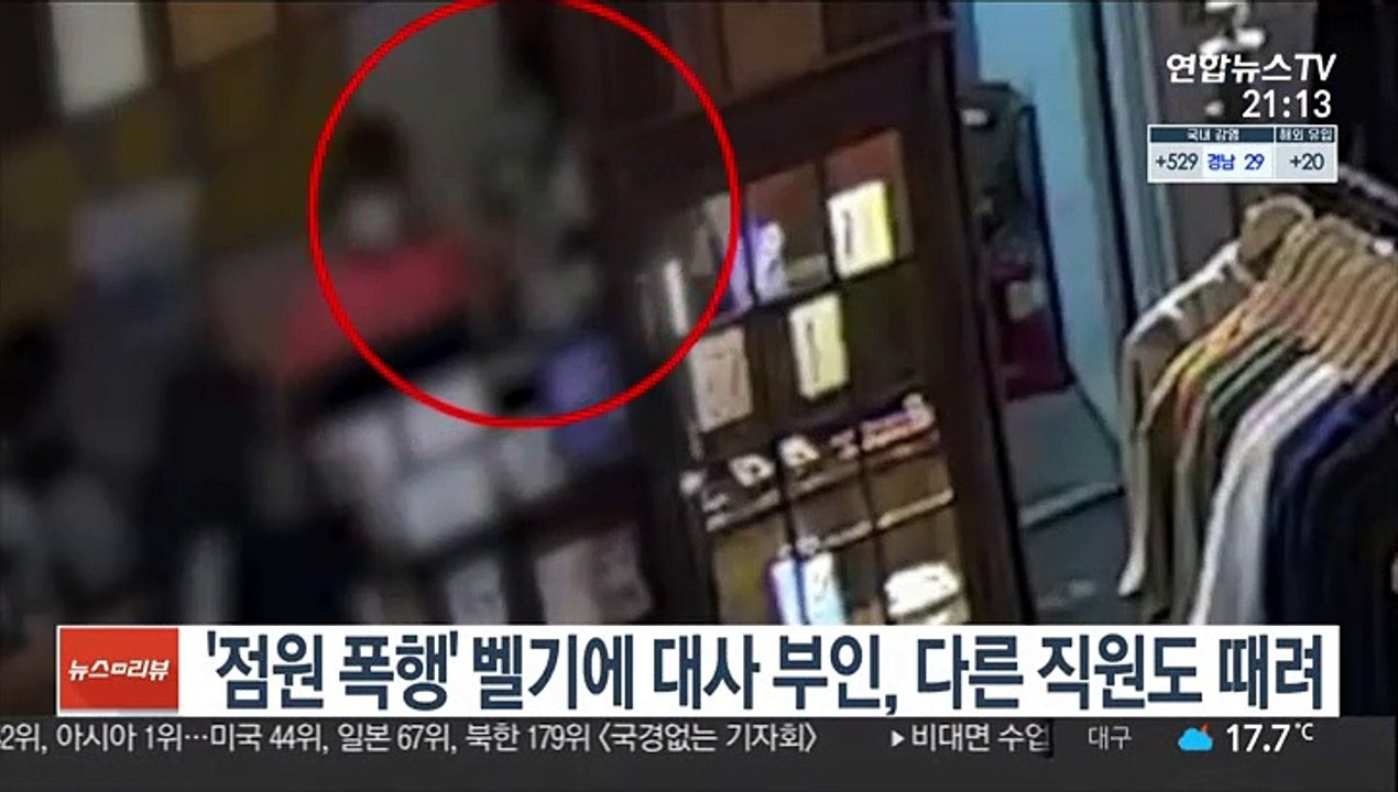 '점원 폭행' 벨기에 대사 부인, 다른 직원도 때려
