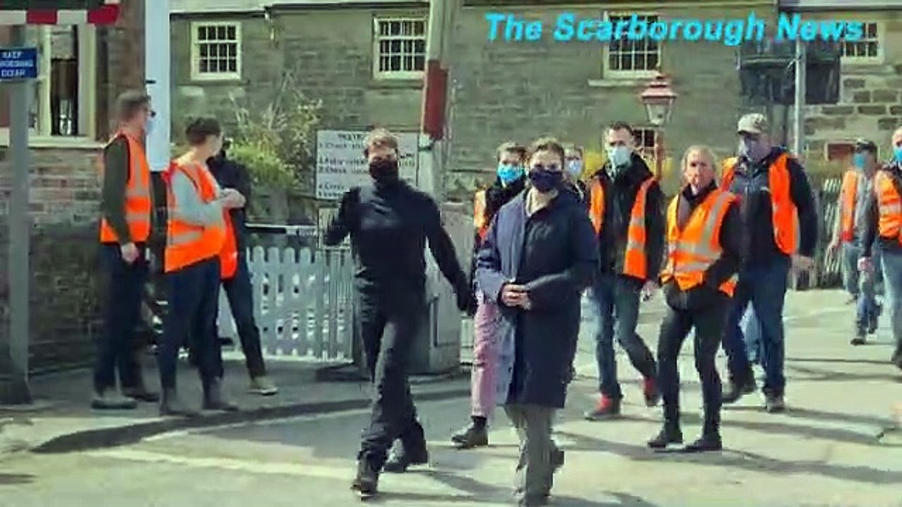 Tom Cruise filming Mission Impossible 7 on the  North Yorkshire Moors Railway