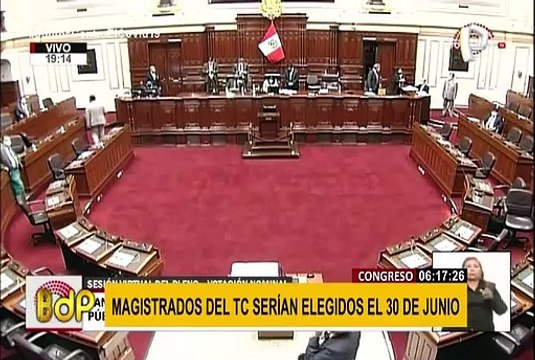 Tribunal Constitucional: magistrados serán elegidos el 30 de junio