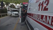 Kamyonet ile minibüs kafa kafaya çarpıştı: 1 yaralı