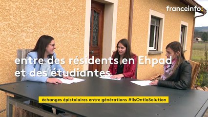 Haute-Loire : des résidents en Ehpad échangent des lettres avec des étudiants pour rompre l’isolement