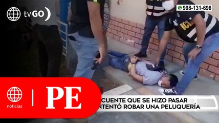 Capturan a delincuente que se hizo pasar como cliente e intentó robar peluquería | Primera Edición