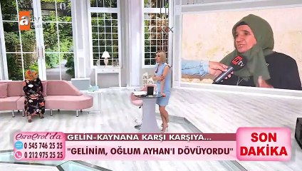 Gelin-kaynana karşı karşıya...
