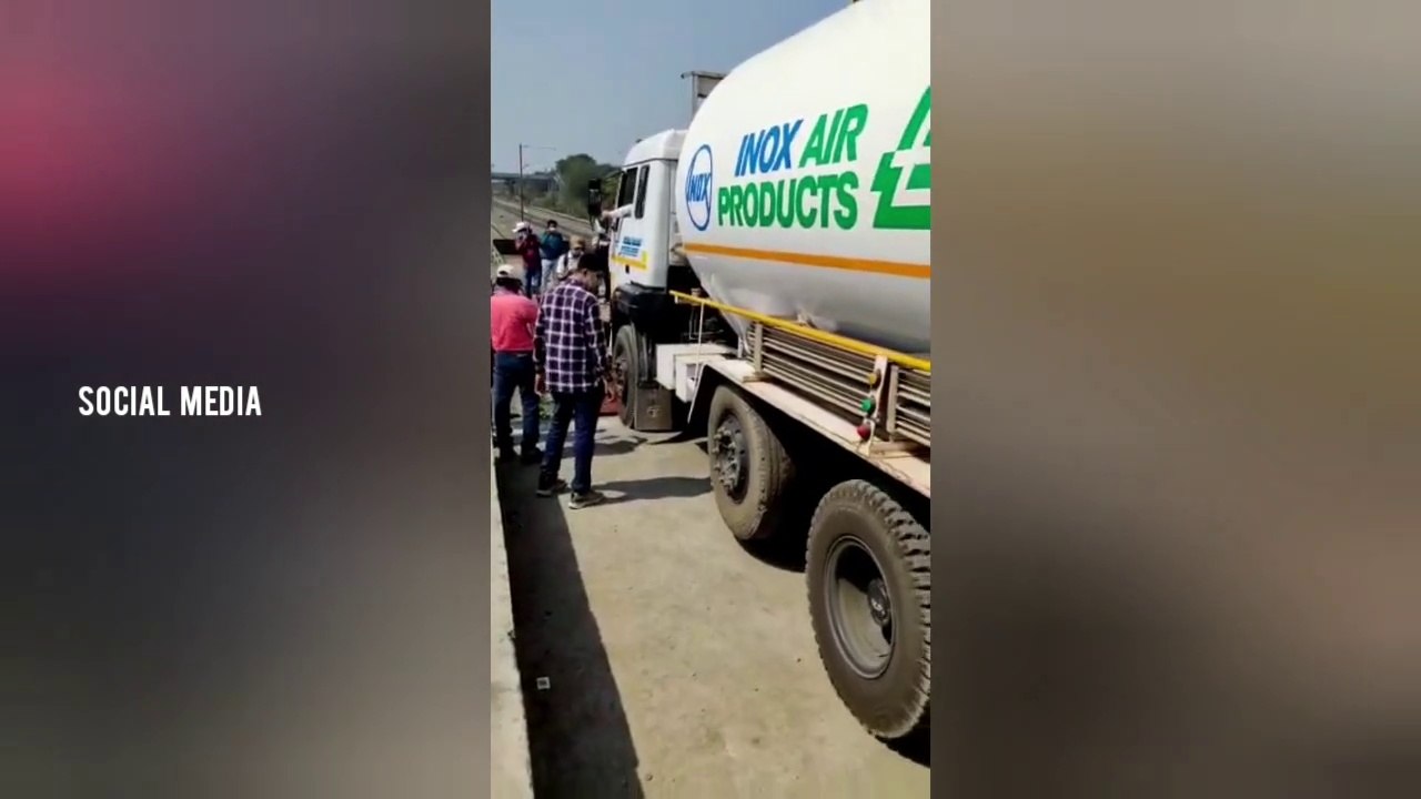 Train carrying Oxygen Tanker Trucks in India | oxygen express | Interstate oxygen supply by central government for covid 19 Treatments | Indian Railways