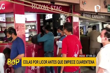 India: hacen largas colas para comprar licor antes de inicio de cuarentena