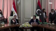 رئيس الوزراء مصطفى مدبولي ورئيس الحكومة الليبية عبدالحميد الدبيبة يشهدان توقيع عدد من وثائق التعاون