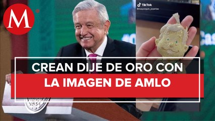 Joyería en Guadalajara subastará dije con figura de AMLO en oro de 14 kilates