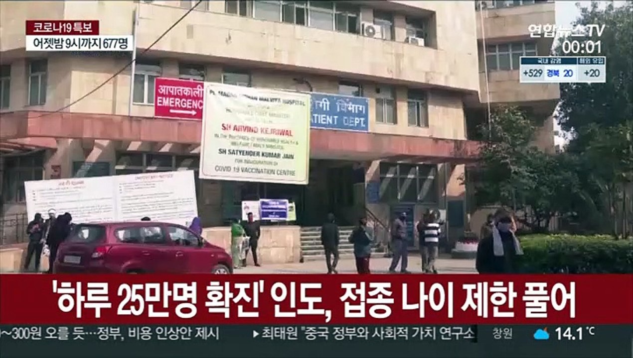 '하루 25만명 확진' 인도, 백신접종 나이 제한 풀어