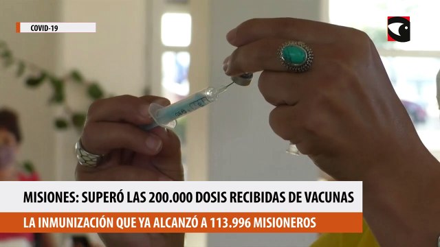 Misiones superó las 200.000 dosis recibidas de vacunas contra el coronavirus