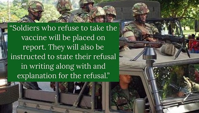 SOLDIERS MANDATED TO VACCINATE?