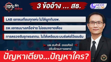 ปัญหาเตียง...ปัญหาใคร? : เจาะลึกทั่วไทย (21 เม.ย. 64)