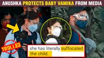 Anushka Sharma Holds Baby Vamika Tight, Avoids Media As She Returns With Virat Kohli | Gets Trolled