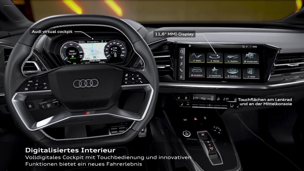Audi Q4 e-tron – Interior und Package Animation
