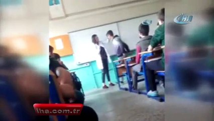Kadın öğretmenden öğrenciye şiddet