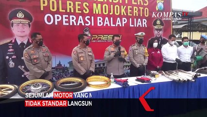Razia Balap Liar Puluhan Motor Modifikasi Disita