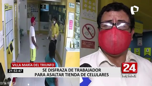 VMT: fingen ser trabajadores para asaltar tienda de celulares y llevarse más de S/ 8.000
