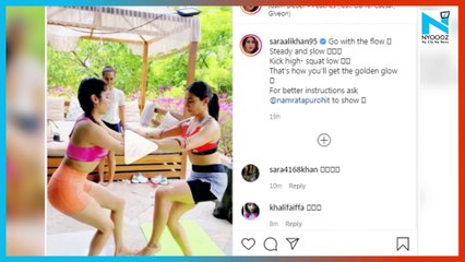 Watch, Sara Ali Khan and Janhvi Kapoor workout together in sports bra