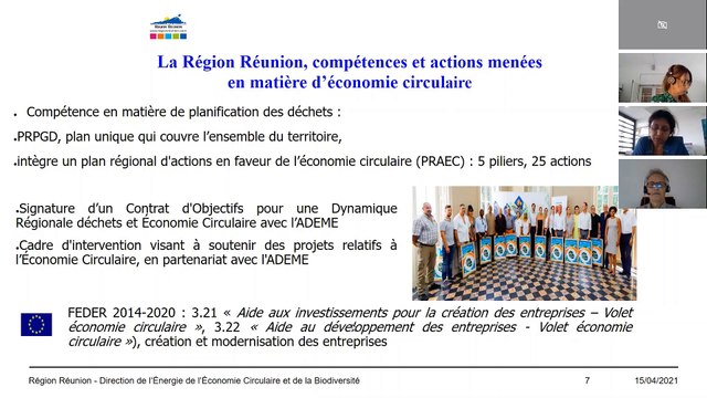 Appel à projets Economie Circulaire / Replay du webinaire ADEME – Région Réunion du 19 avril 2021