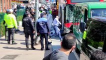 Son dakika haberi | Beşiktaş'ta bariyerlere çarpan çift katlı otobüsteki bir yolcu hayatını kaybetti (2)