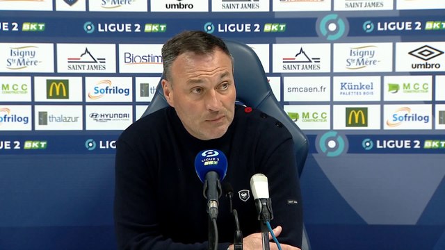 J34 Ligue 2 BKT : La réaction de F.Vandeputte après SMCaen 1-1 USL Dunkerque