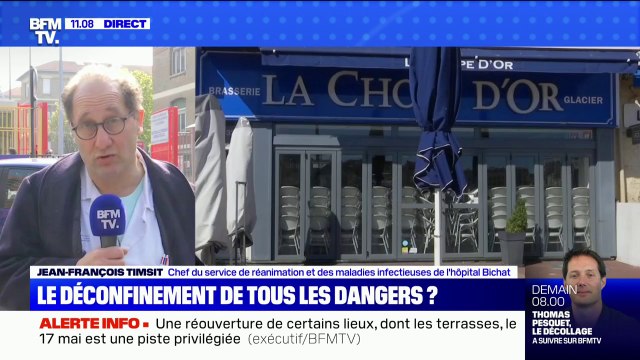 Jean-François Timsit, chef du service de réanimation et des maladies infectieuses de l'hôpital Bichat: Il est trop tôt pour dire que l'on contrôle l'épidémie (...) nos services sont archi-complets en soins critiques