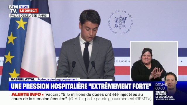 Gabriel Attal: 2,5 millions de doses ont été injectées la semaine dernière