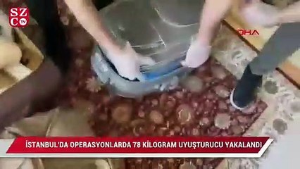 Download Video: İstanbul'da operasyonlarda 78 kilogram uyuşturucu yakalandı