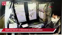 Beşiktaş'taki İETT otobüsünün kaza anı kamerada