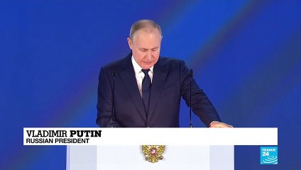 Putin, in annual address, lauds Russia's vaccine work
