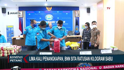 5 Kali Penangkapan, BNN Sita Ratusan Kilogram Sabu
