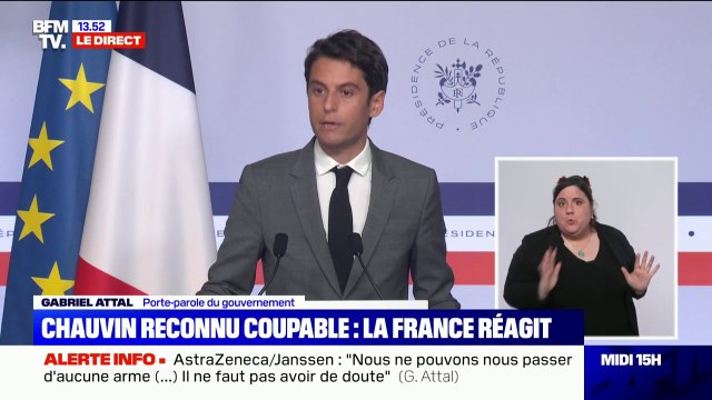 Derek Chauvin reconnu coupable: pour Gabriel Attal, c'est une décision de justice qui a une résonnance bien au-delà des frontières des États-Unis