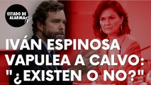 Iván Espinosa de los Monteros vapulea a Carmen Calvo: “¿Existen los ‘menas’ o no existen?”