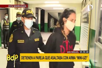 San Miguel: capturan a una pareja liderada por una mujer que robaban con un arma “Mini-Uzi”