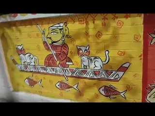 অঙ্কনে ব্যস্ত চারুকলার শিক্ষার্থীরা