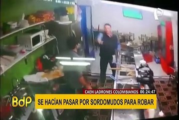 Capturan a delincuentes colombianos que se hacían pasar por sordomudos