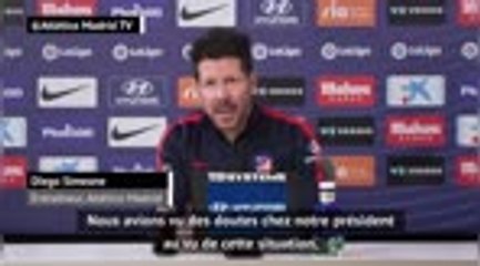 Atlético - Simeone : Quitter la Super Ligue ? "La meilleure décision"