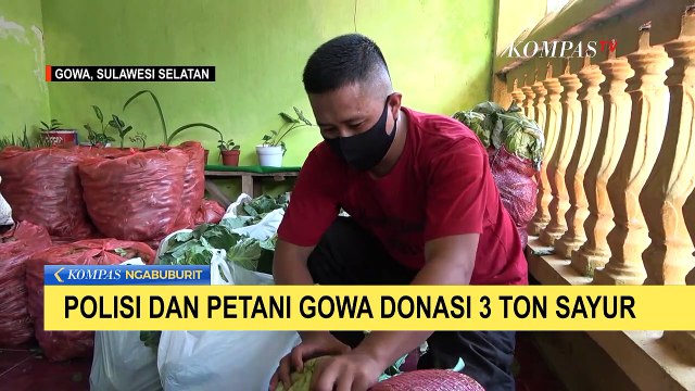 Polisi dan Petani Gowa Donasi 3 Ton Sayur