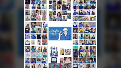 미얀마인들 파란 셔츠 시위 "3천여 명 즉각 석방하라" / YTN