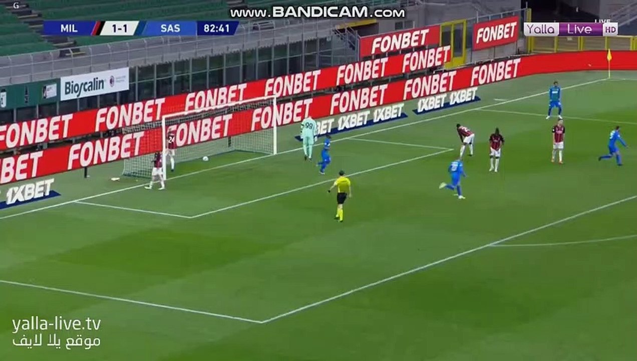 Milan - Sassuolo 1-2 GOAL RASPADORI 21-04-2021