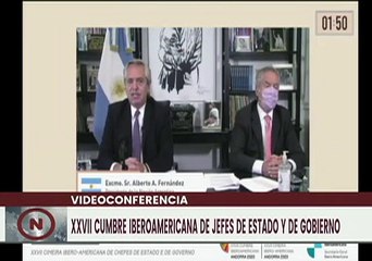 Presidente de Argentina Alberto Fernández: En la distribución de vacunas,  se deben favorecer primero a las familias más vulnerables
