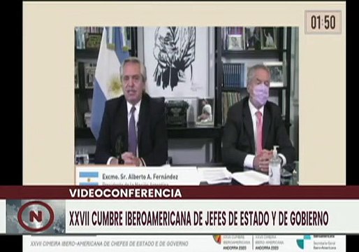 Presidente de Argentina Alberto Fernández: En la distribución de vacunas, se deben favorecer primero a las familias más vulnerables