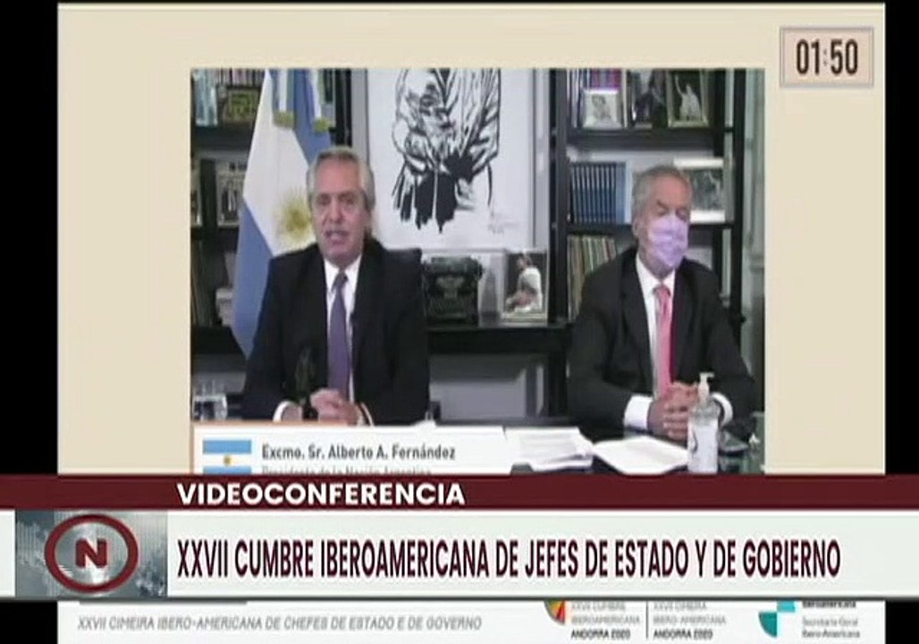 Presidente de Argentina Alberto Fernández: En la distribución de vacunas,  se deben favorecer primero a las familias más vulnerables