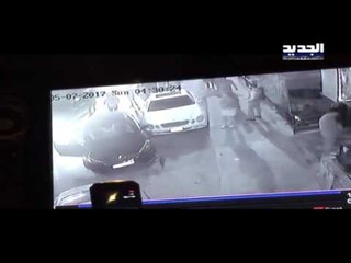 لحظة إطلاق النار أما ملهى ليلي في زحلة