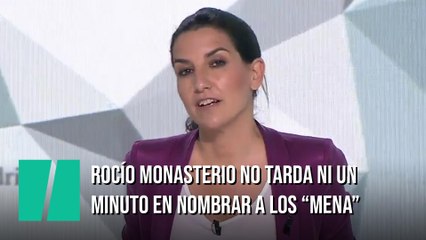 Rocío Monasterio no tarda ni un minuto desde el inicio del debate en mencionar a los "MENA"
