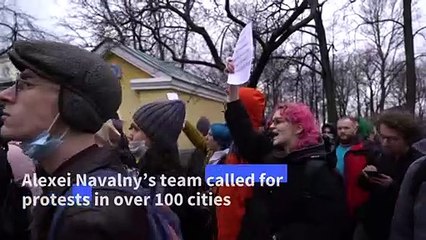 Police crack down on Navalny supporters defying Russia protest ban for Kremlin critic Navalny