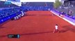 Belgrade - Djokovic fait plaisir à son public lors de son entrée en scène
