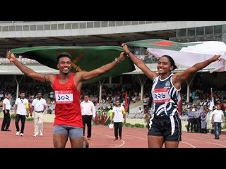 দেশের দ্রুততম মানব হাসান, মানবী শিরিন | Jagonews24.com